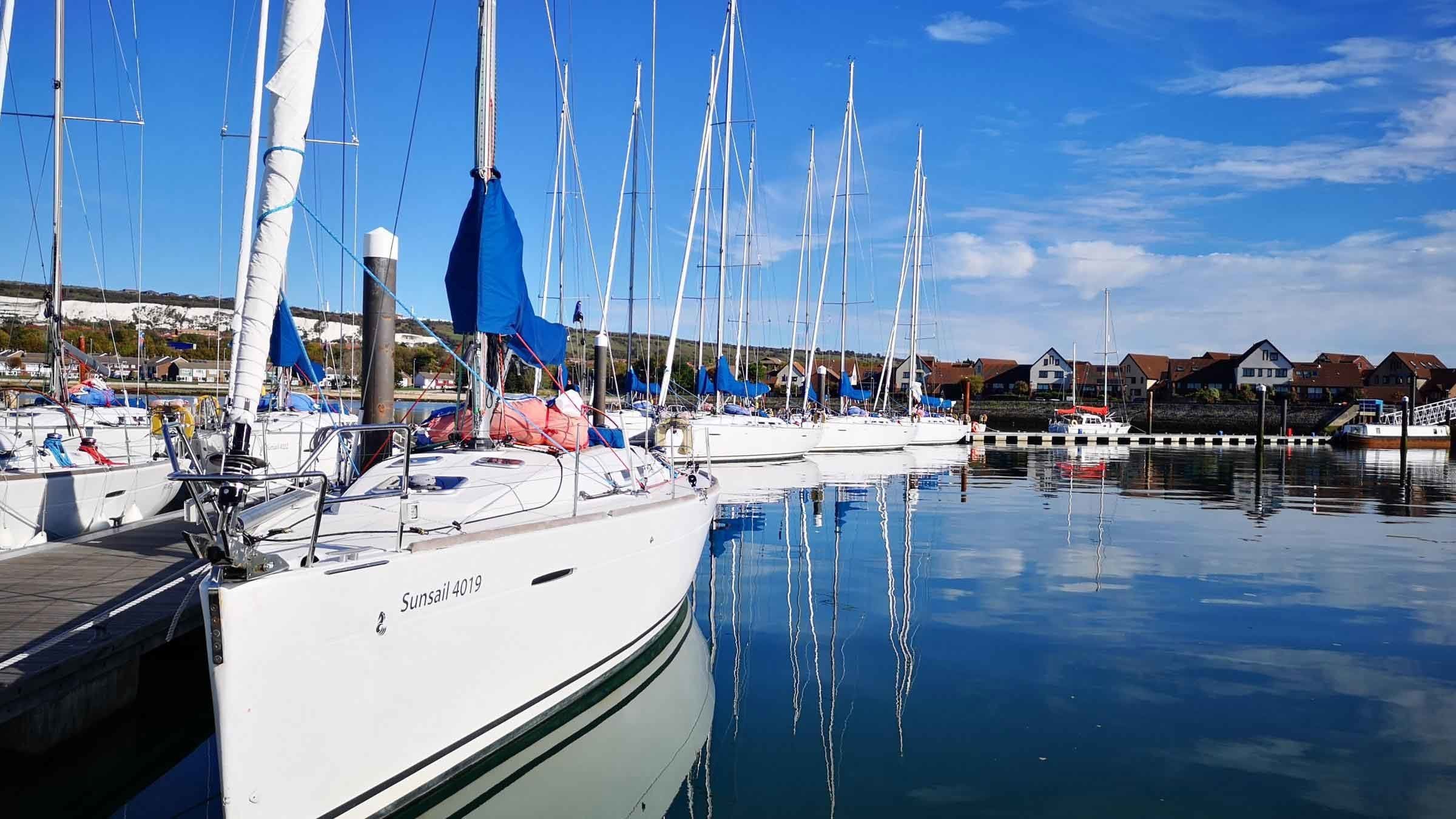 Yachts Moored in Port Solent Marina